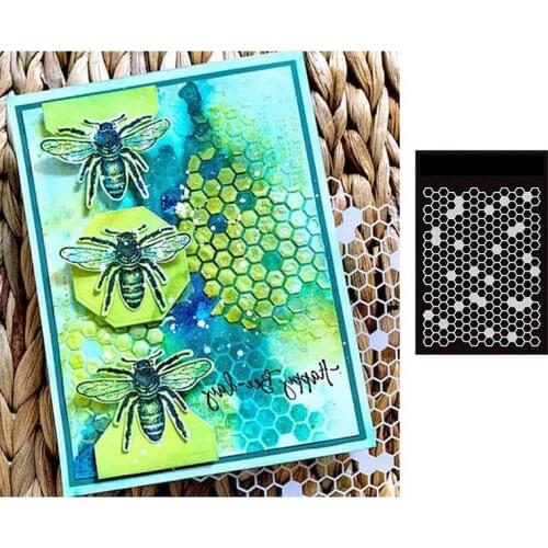 Small Stencil Honeycomb for Scrapbooking Stamp Decorative Photo Album Cut Die DIY Paper Cards Embossing 2021 NEW Arrive