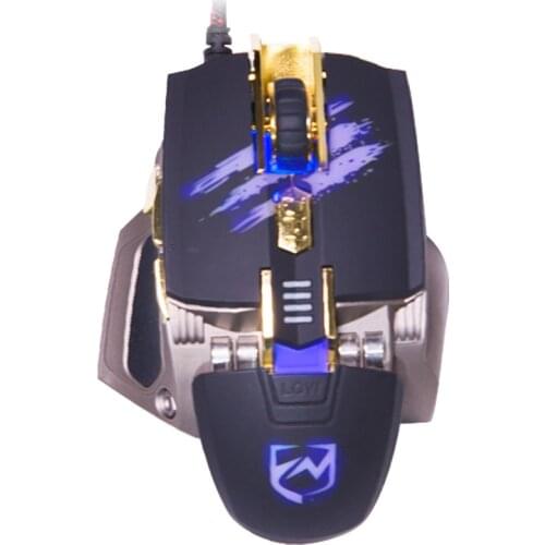 Glowing Colorful Backlight Illuminated USB Wired Gaming Macro Definition Optical LED Mouse 7 Buttons for Professional Gamer