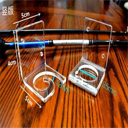 Transparent Fishing Rod Holder Multifunctional Vertical Fishing Rod Stand for Home Garage Cabin Easy Installation SAL99