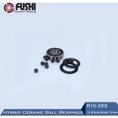 R10 Hybrid Ceramic Bearing 15.875*34.925*8.731 mm ( 1 PC) Industry Motor Spindle R10HC Hybrids Si3N4 Ball Bearings 3NC R10RS