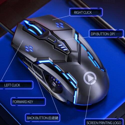 Ajustable USB Cable Silent Mouse USB Wired Gaming Mouse Laser Engine Optical Wired Optical LED Computer Mice For Laptop