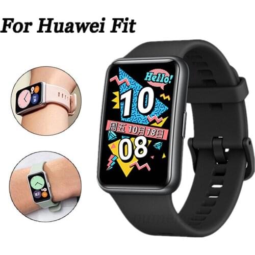Strap for Huawei Watch Fit Silicone Strap for Womens Bracelet Replacement Wrist Band Fashion Wristwatch Watch Accessories