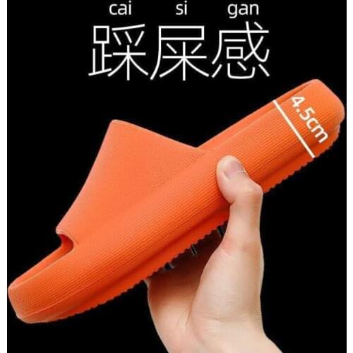 Women Thick Platform Slippers Summer Beach Eva Soft Sole Slide Sandals Leisure Men Ladies Indoor Bathroom Anti-slip Shoes