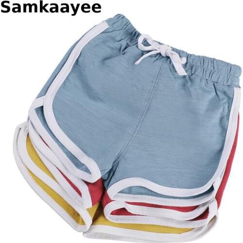 2-11y Kids Short Summer Baby Boys Girls Shorts Beach Pants Toddler Striped Trousers Elastic Waist Children Casual Clothing Y21