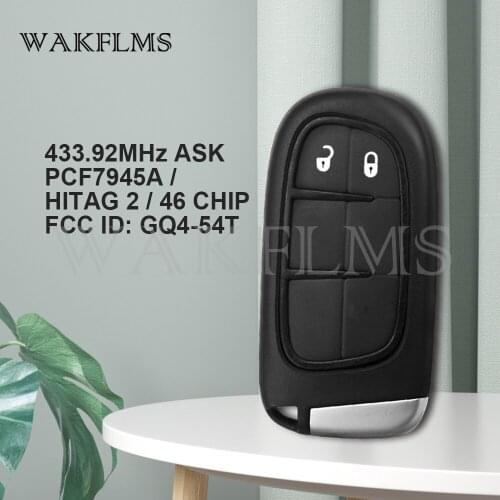 For Dodge Ram 2014 2015 2016 2017 2018 2 Button Smart Key 433MHz ASK PCF7945A FCC ID: GQ4-54T