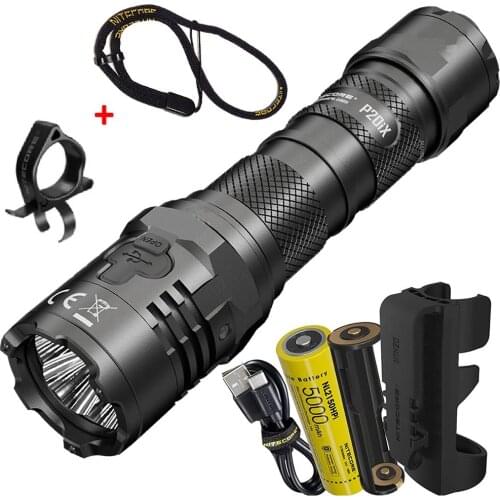 NITECORE P20iX LED Flashlight CREE XP-L2 4000 LM USB-C Rechargeable Outdoor Lighting with 21700 Battery for Self-defense Camping