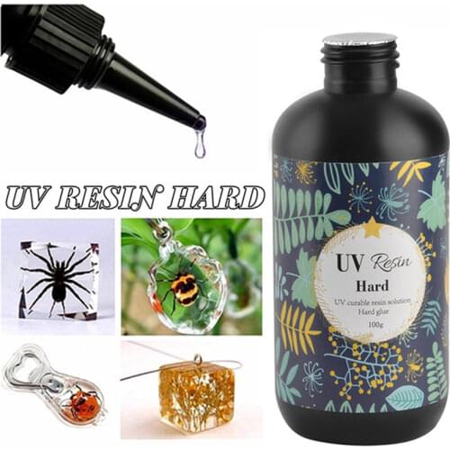 Epoxy Hard UV Resin Type Ultraviolet Solar Sunlight Curing Cure Activated Crystal Glue DIY Crafts Resin Transparent Clear Gel