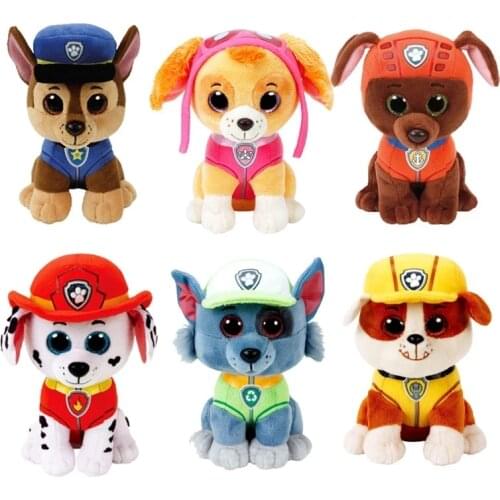 Ty Beanie Boos Rocky Marshall Skye Zuma Rubble Chase Soft Plush Toys Big Eyes Dog Doll Child Boy Girl Christmas Birthday Gift