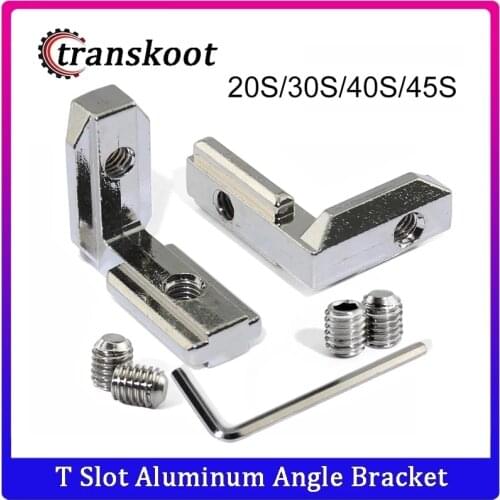 50pcs 20pc 10pcs T Slot Aluminum Angle Bracket Interior Joint Bracket fro Aluminum Extrusion Profile 2020/3030/4040/4545 Series