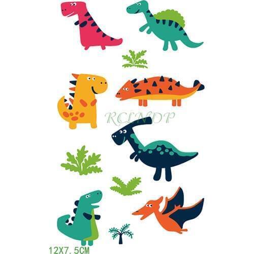 Waterproof Temporary Tattoo Sticker donkey dinosaur fake tatto stickers flash tatoo hand foot shoulder for men girl women kids