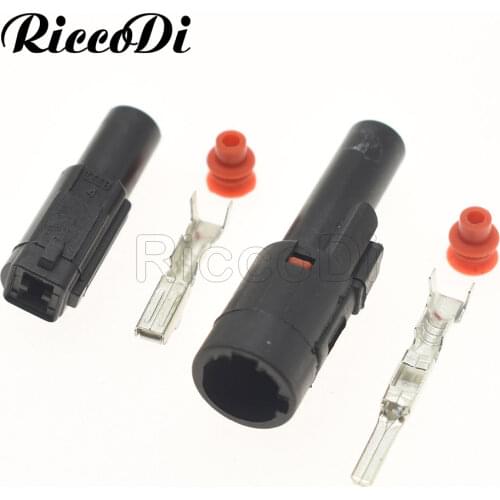 1-20 Sets Furukawa 1 Pin Way Circular Black Waterproof Female Male Electric Automotic Wire Connector FW-C-1M-B FW-C-1F-B