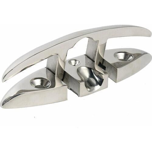 1 Pcs 316 Stainless Steel Boat Flip Up Folding Dock Cleat 6" Marine