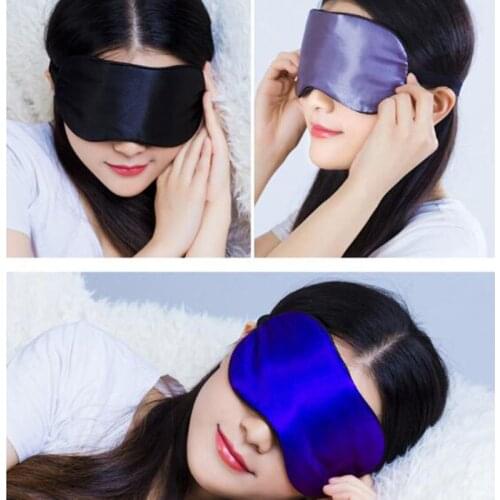 2Pcs New Pure Silk Sleep Rest Eye Mask Padded Shade Cover Travel Relax Aid Blindfolds