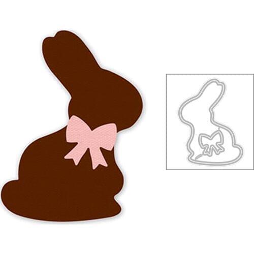 2020 New Easter Animal Bunny Bow Silhouette Metal Cutting Dies For Cut DIY Scrapbooking Card Paper Photo Album Making no stamps
