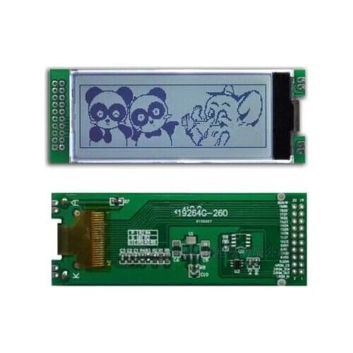 20PIN 19264 LCD Screen Module ST1604C Controller 3.3V 5V White/Blue Backlight SPI/IIC/Parallel Interfaec