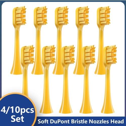 4-10pcs for Apiyoo A7/P7/Y8/Pikachu SUP/MOLE Toothbrush Heads Replacement Standard Replacement Electric Tooth Brush Heads