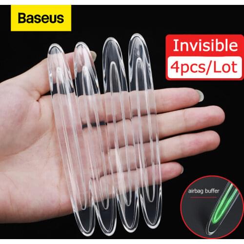 Baseus 4pcs Car Door Protector TPU Transparent Auto Edge Corner Guard Protective Bumper Sticker Vehicle Door Protector Accessory