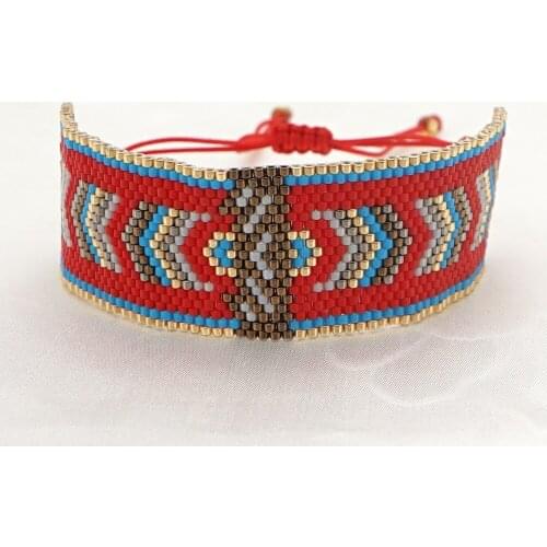 Bohemian Element Geometric Miyuki Rice Beads Hand-woven Beaded Couple Bracelet Gift To Girlfriend Bracelets for Couples Gifts