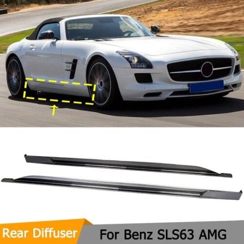 Carbon Fiber Side Skirts Aprons For Mercedes-Benz SLS Class SLS63 AMG Base / GT Coupe Bumper Kits Guard 2010 2011 2012 2013