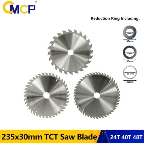 CMCP 235x30mm TCT Saw Blade 24T 40T 48T Circular Saw Blade Woodworking Cutting Disc Carbide Saw Blade For Wood