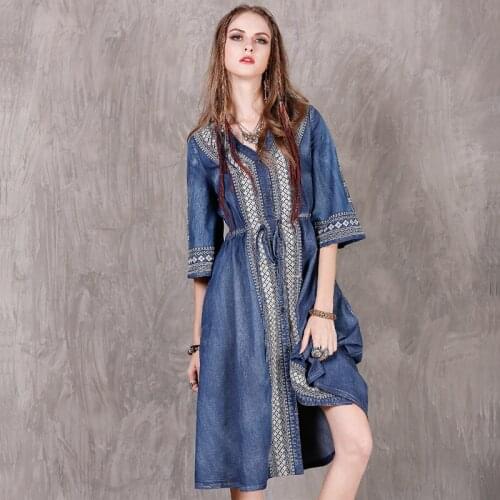 DUISNENA Fashion Denim Dresses
