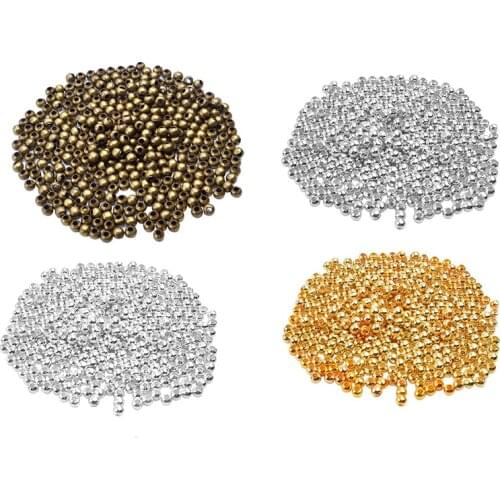 500Pcs/lot 4mm Dia Pick 4 Colors Jewelry Findings Smooth Round Spacer Beads Loose Beads for Jewelry Making Findings DIY Crafts