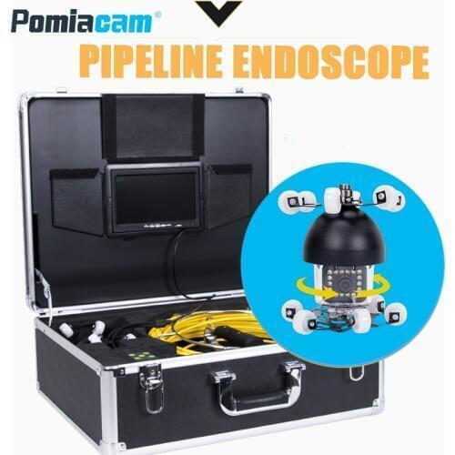 WP360 20M 360degree waterproof Pipe wall chimney Inspection Camera tube endoscope camera industrial pipeline endoscope with DVR