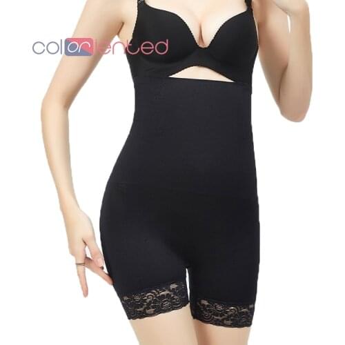 Coloriented Seamless Women Shaper High Waist Slimming Tummy Control Panties Corset Underwear Lace Edge Support Dropship Service