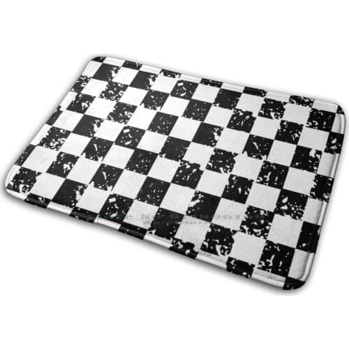 Checkered Flag ( Worn ) Mat Rug Carpet Anti - Slip Bedroom Entrance Door Mat Artofdissent Indianapolis 500 Indy 500 Auto Racing
