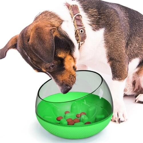 Slow Food Dog Bowl Food Anti-Choking Tumbler Toy Puppy Cat Eating Dish Bowl Spill-Proof Dogs Supplies Accessories