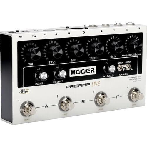 Mooer preamp live floor front effector, IR box analog electric guitar effector. Preamp Channels: 12
