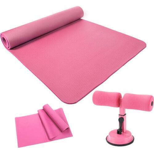 Yoga Mat Set Practice Fitness Mat with Sit-up Bar Assistant Device Resistance Band Fitness Equipment Bodybuilding Exercise Mat