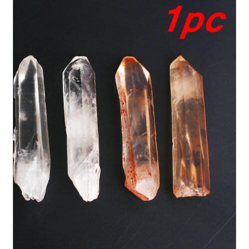 Natural Rough Rock Crystal Wand Lemurian Seed Clear Quartz Point Chips Crystal Reiki Healing Rough Mineral Specimen Home Decor