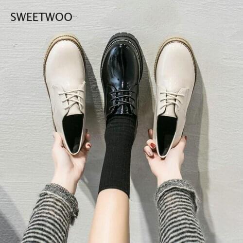 Chunky Bottom Lace-up Shoes Fashion Flat Platform Non-slip Sneakers