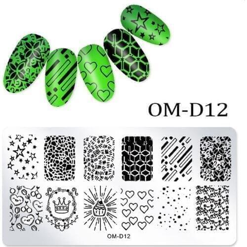 New Arrival Nail Art Stamping Plates 6*12CM Geometry Mandala Flower Panda Manicure Stamping Template Image Plates Print Stencil