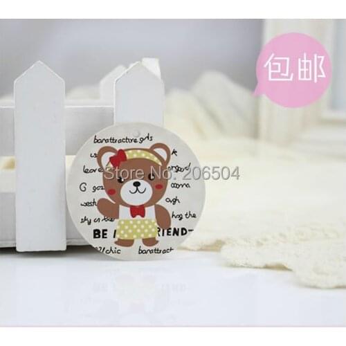 Wholesale Scallop Kraft Blank Hang tag Retro Gift tag, Table Number cards, 500pcs/lot High Quality Kraft Tag yxc042