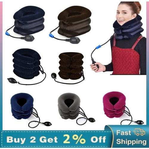 Cervical Neck Traction Neck Retractor Stretcher Air Cervical Traction House Medical Device Orthopedic Pillow Collar Pain Relief