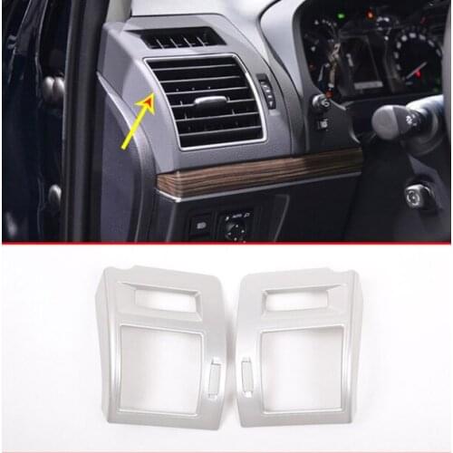 For Toyota Land Cruiser Prado FJ150 150 2018 ABS Front Dashboard Side Air Conditioning Vent Outlet Cover Trim Car Accessories