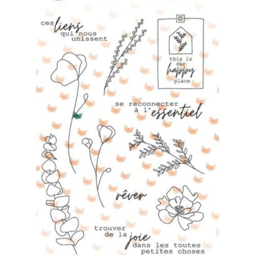 French flower Clear Stamp Transparent seal for DIY scrapbooking/Card Making c641