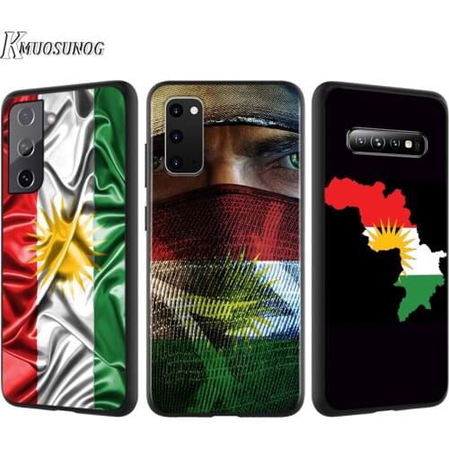 Silicone Cover Kurdistan Flag For Samsung Galaxy S21 S20 FE Ultra S10 S10E Lite S9 S8 S7 Edge Plus Phone Case