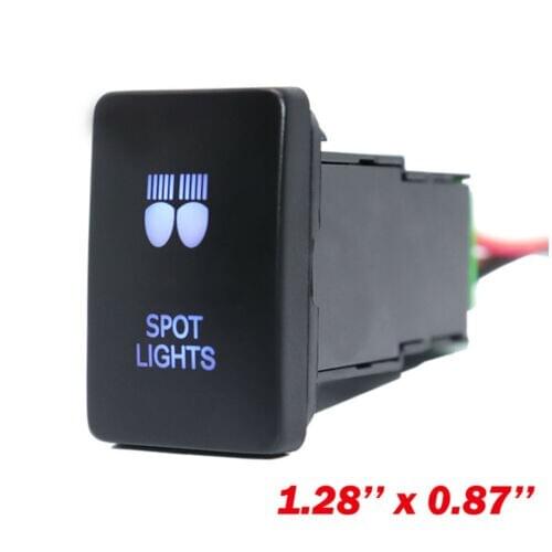 ON-OFF Blue SPOT LIGHTS Push Button Switch Tundra Accessories DC 12V Hilux RAV4 Practical