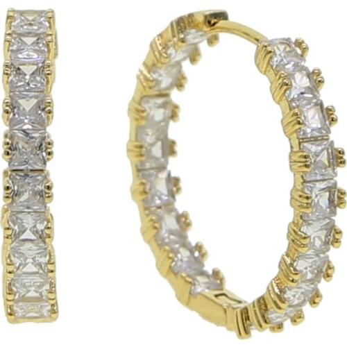 Sparking bling heart arrow cz Big Round Huggie hoop earring high quality gorgeous luxury iced out women fashion earring jewelry