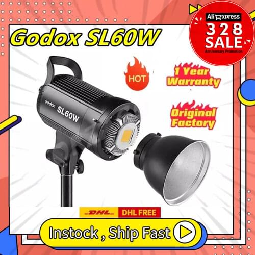 Godox SL60W SL-60W LED Video Light (Daylight-Balanced) for Photography Studio Accessories Youtube Tiktok Live PK Jinbei Aputure