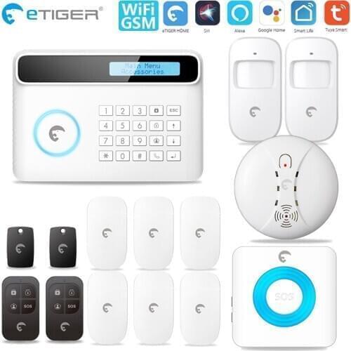 Etiger S4 Plus Tuya Smart WiFi/GSM Security Motion Detector Home Smart SMS Alarm System Home Alarm