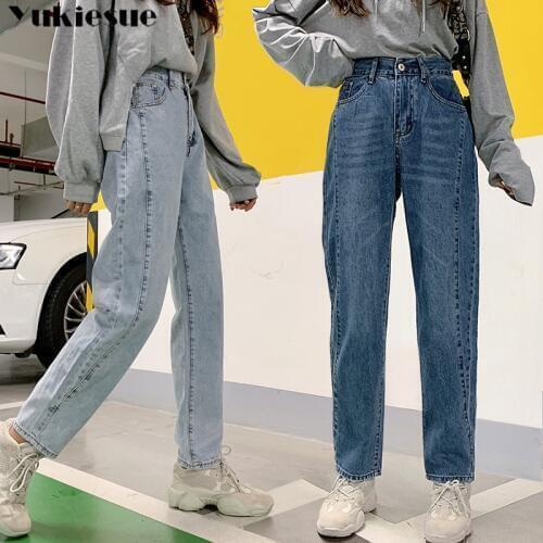 Women 2020 Mom Jeans woman Harem Jeans Casual Denim Pants Boyfriends Jeans Femme Trousers Ripped Jeans Vintage Plus size
