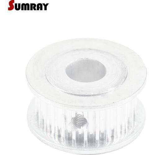 SUMRAY Timing Belt Pulley 3M 28T 5/6/6.35/7/8/10/12mm Bore Toothed Pulley Wheel 27mm Width Motor Belt Pulley for 3D Printer