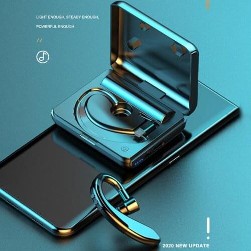 1Pc Y10 Portable Bluetooth 5.0 Stereo Wireless Earhook Earpieces for Phone Single side can be rotated