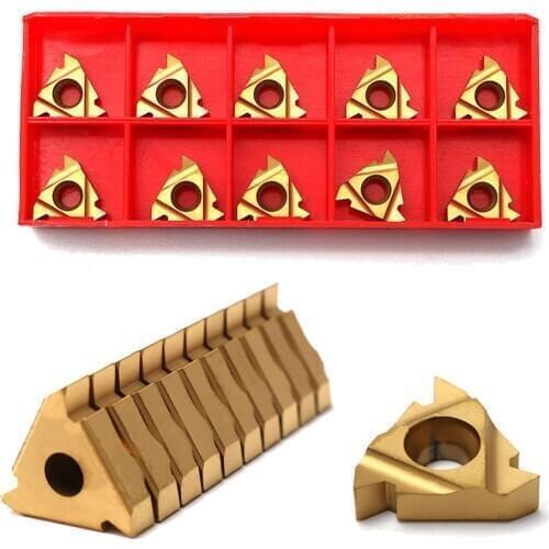 10Pcs 16IR AG60 Inserts Blade Lathe CNC Carbide Thread Cutting Turning Tool
