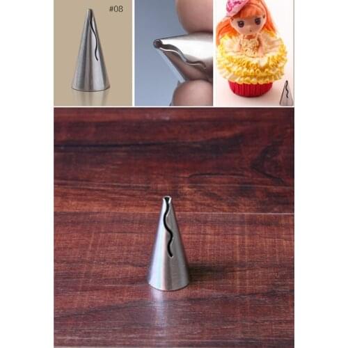 17x37mm,1pcs Bobbi Skirt Decorating,Stainless Steel Cake Tips,Decorating Tools For Icing Piping,Sugarcraft Pastry Tip