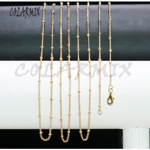 20 pieces necklace chain jewelry finding with golden balls necklace wholesale jewelry for jewelry findings 9115